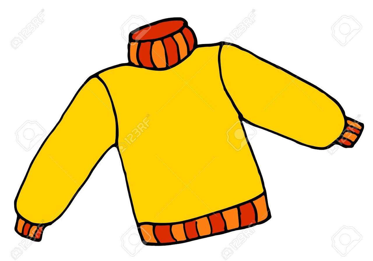 gula tröjor kläder Pussel online