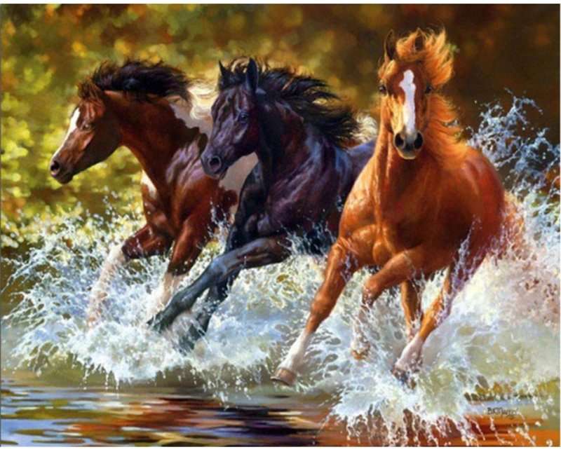Pferd im Wasser Puzzlespiel online