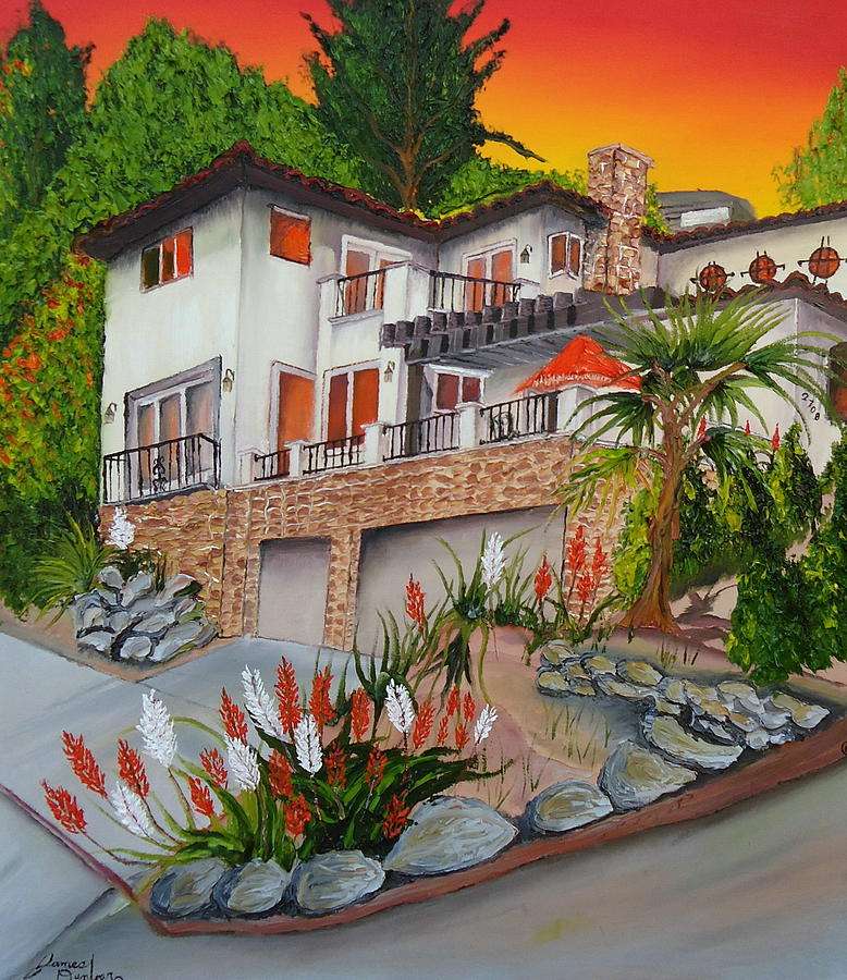 Festmény spanyol ház kirakós online