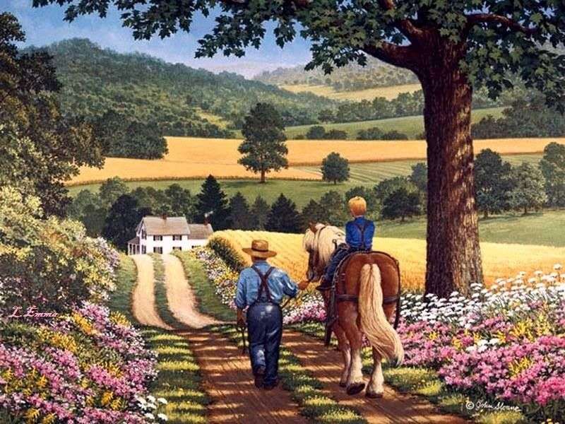 life in the countryside in the past online puzzle