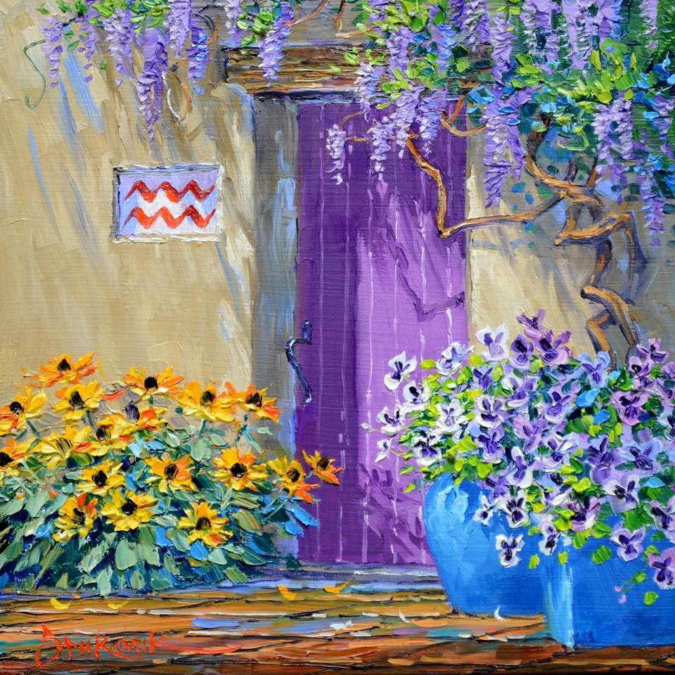 Painting house in the warm south jigsaw puzzle online