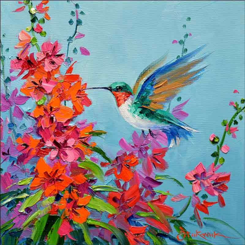 Ζωγραφική λουλουδιών και πουλιών παζλ online