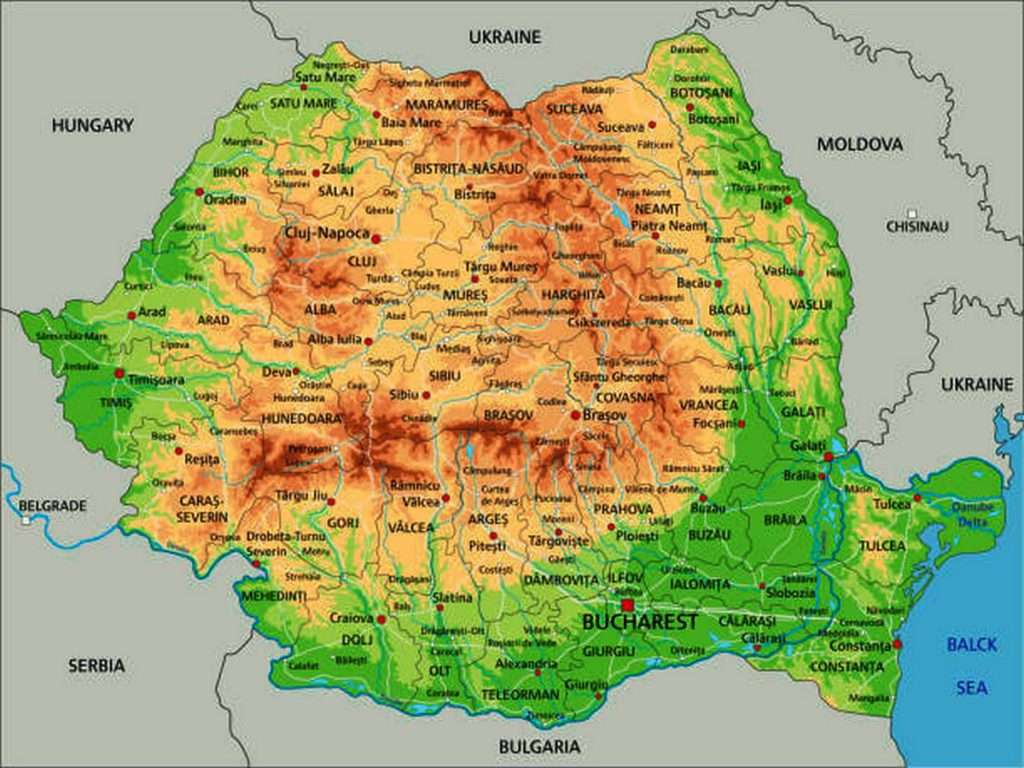 , Румънската карта " онлайн пъзел
