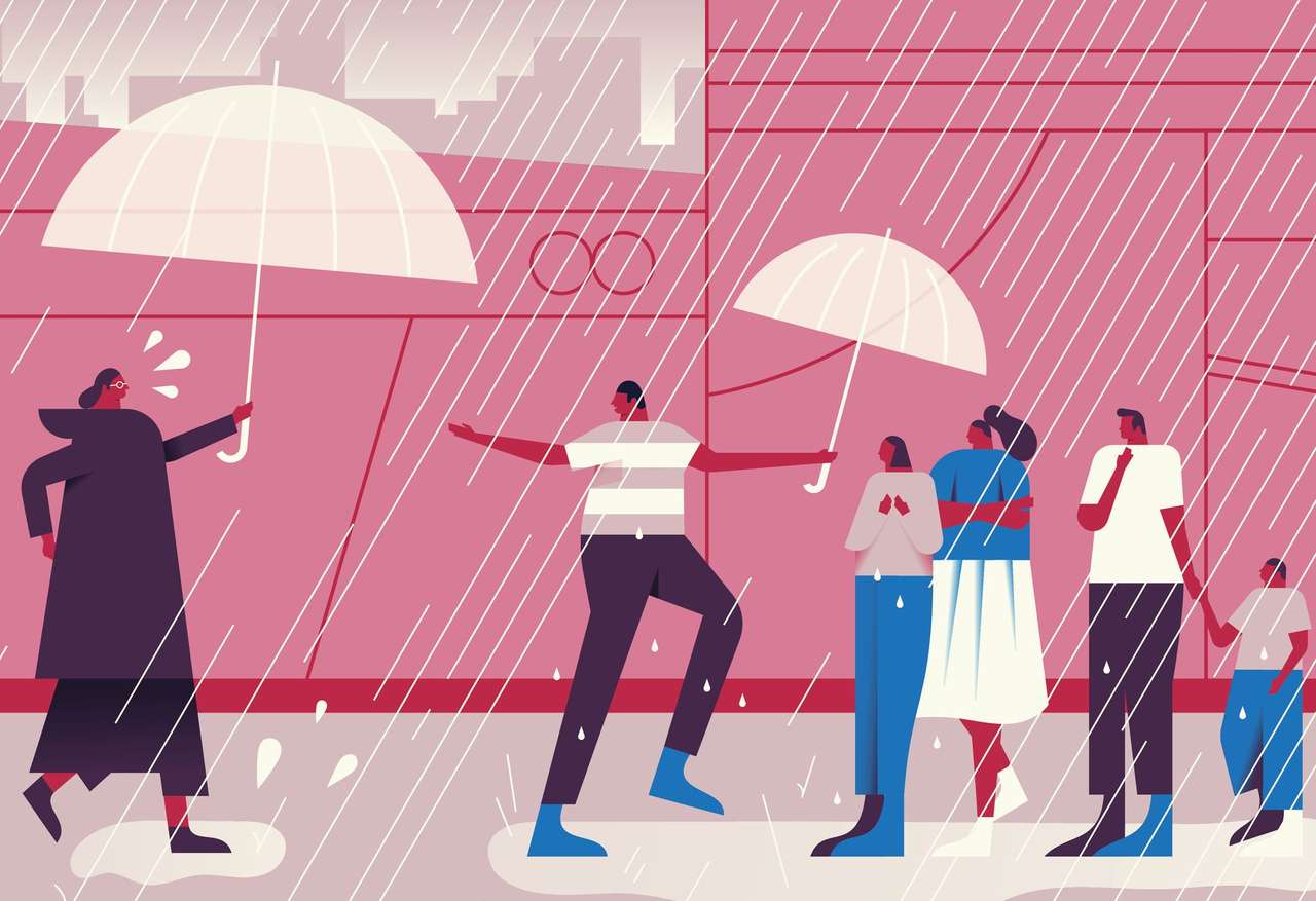 empatia sotto la pioggia puzzle online