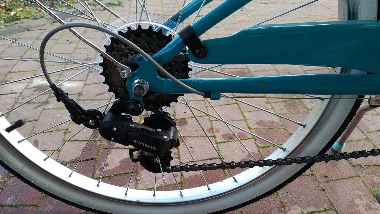 bici blu puzzle online