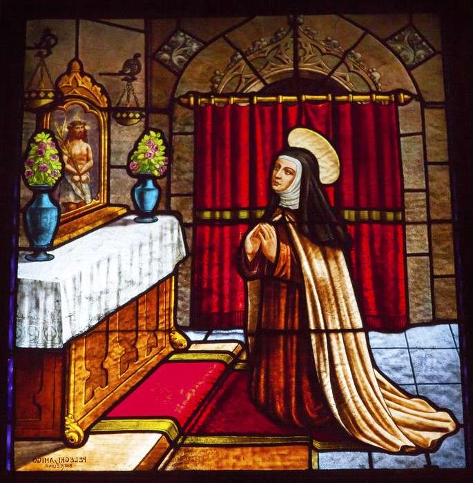 アビラのステンドグラスの窓聖テレサ ジグソーパズル