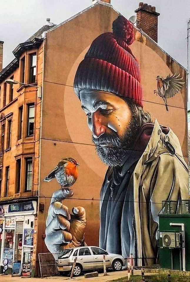Pouliční umění - Glasgow - Mural online puzzle