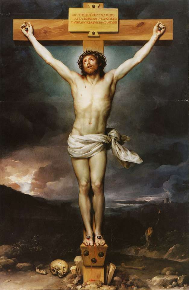 Kristus på korset (bild av Goya) Pussel online