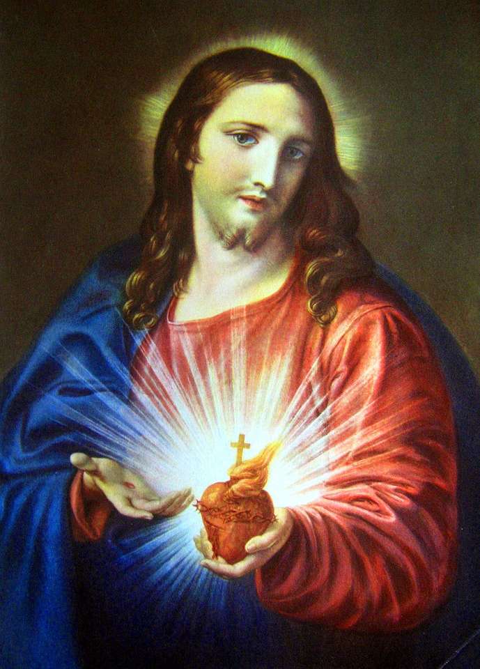 Sfânta Inimă a lui Iisus (pictură de Pompeii Batoni) puzzle online