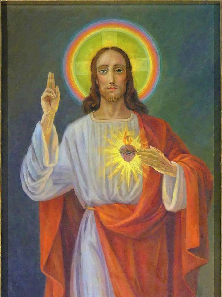 Heart of Jesus (schilderij van Aleksander Trojkowicz) online puzzel
