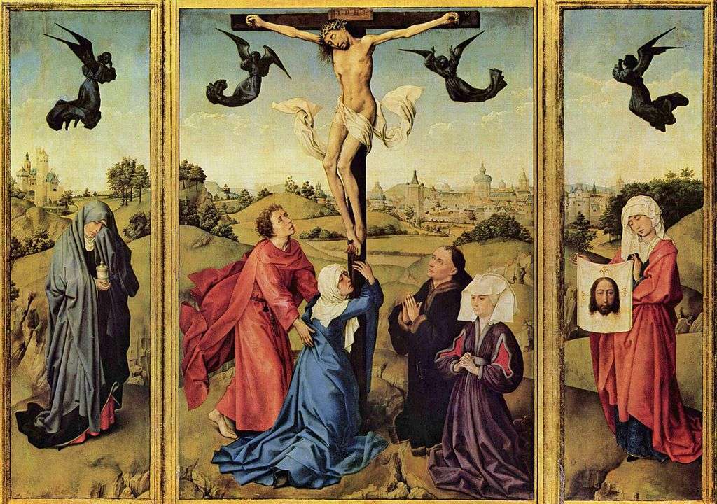 Triptych för korsfästelse Pussel online
