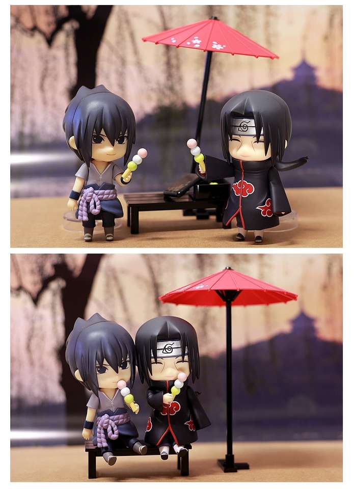 Sasuke en Itachi eten zoete dango's online puzzel