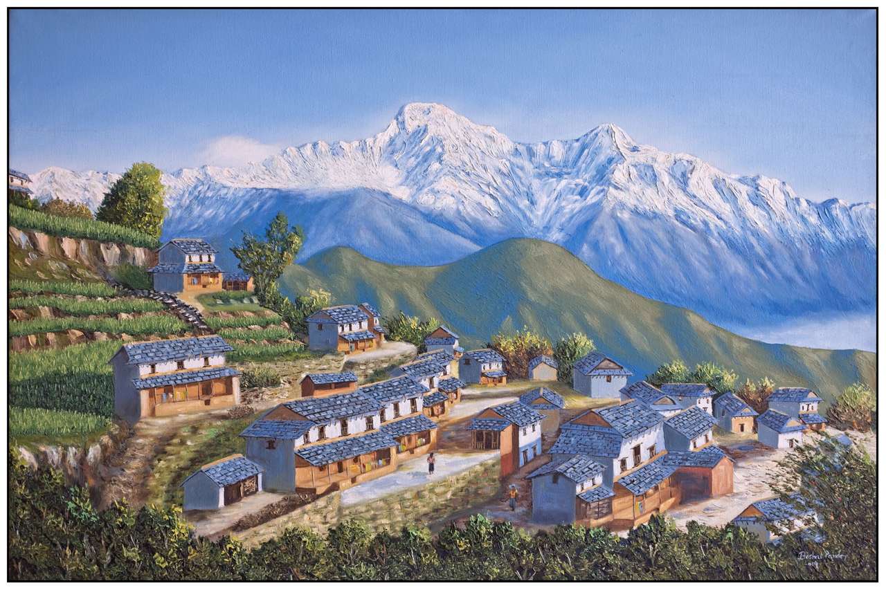 Ghandruk, face sul de Annapurna quebra-cabeças online