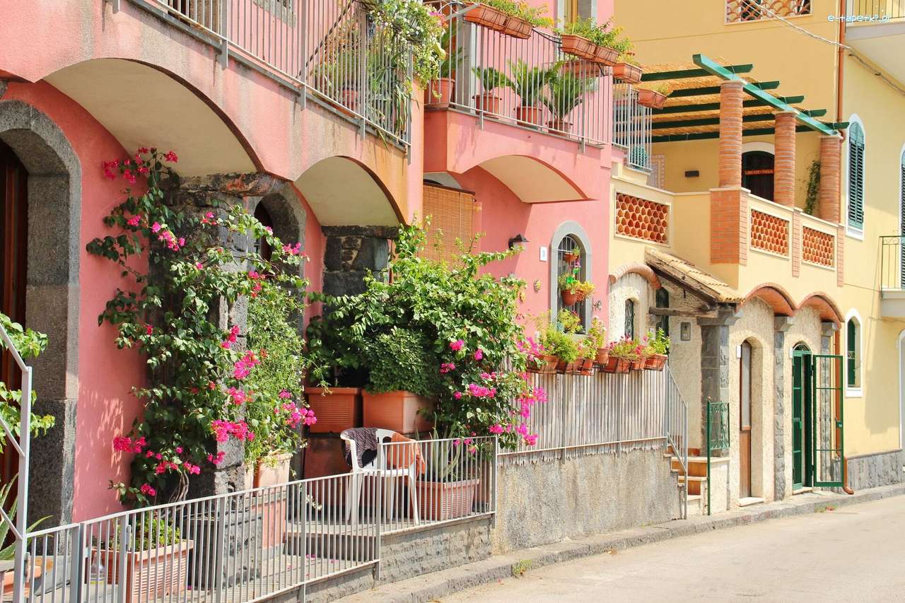 una casa de vecindad rosa rompecabezas en línea
