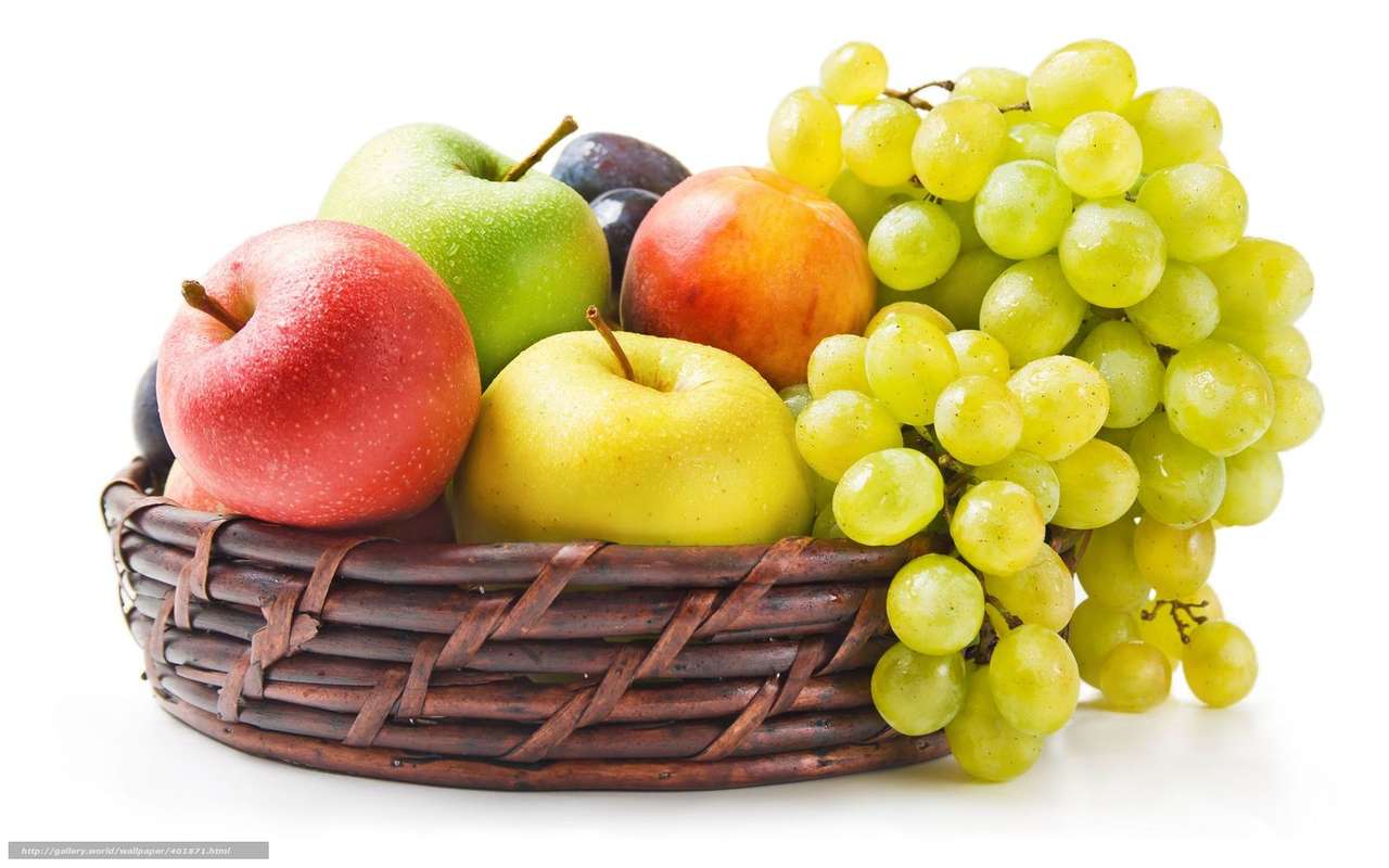 Корзина с фруктами пазл онлайн