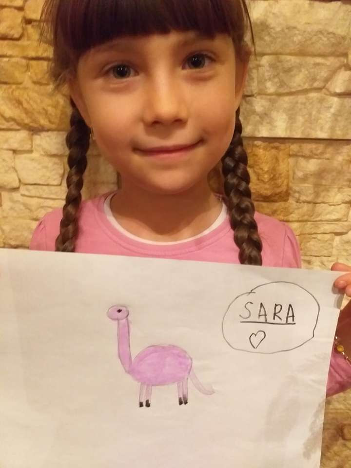 Сара и нейният динозавър онлайн пъзел