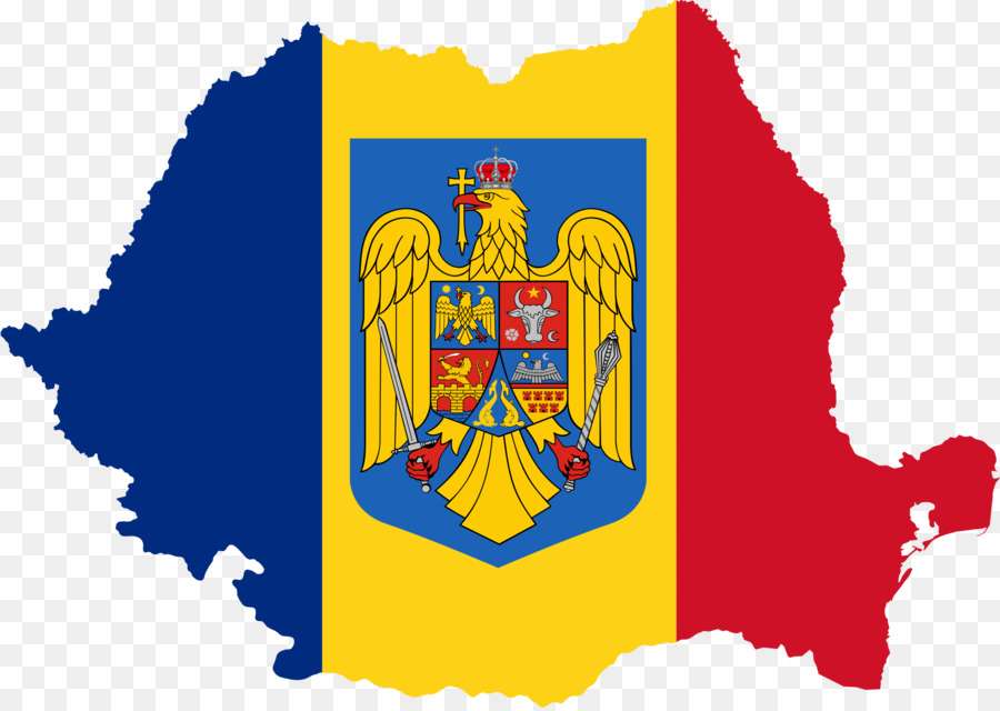Die dreifarbige Karte von Rumänien Online-Puzzle
