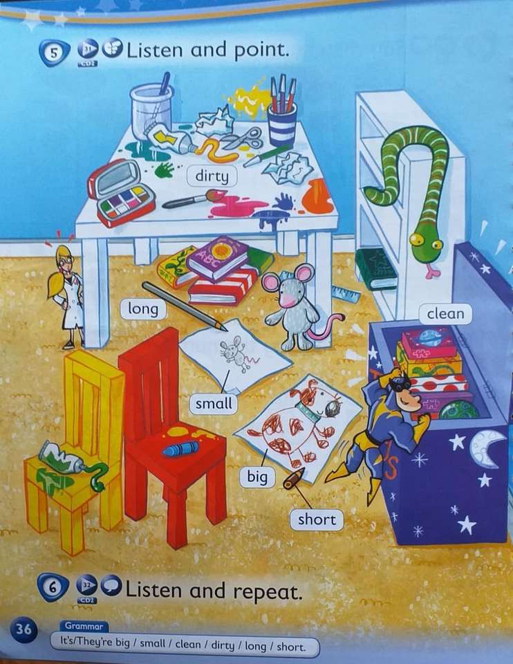 Gli aggettivi per bambini puzzle online