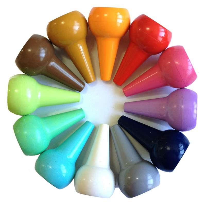 färgpennor som en regnbåge pussel på nätet