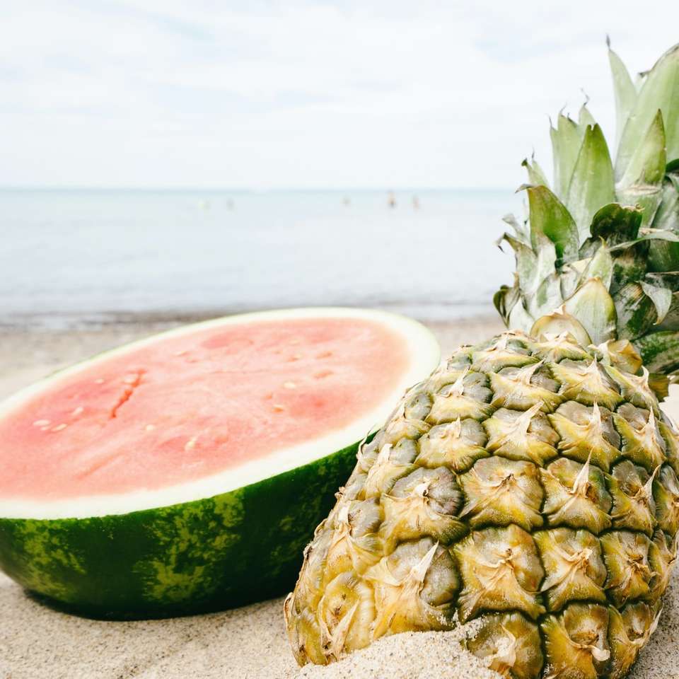 watermelon and pineapple fruits jigsaw puzzle online