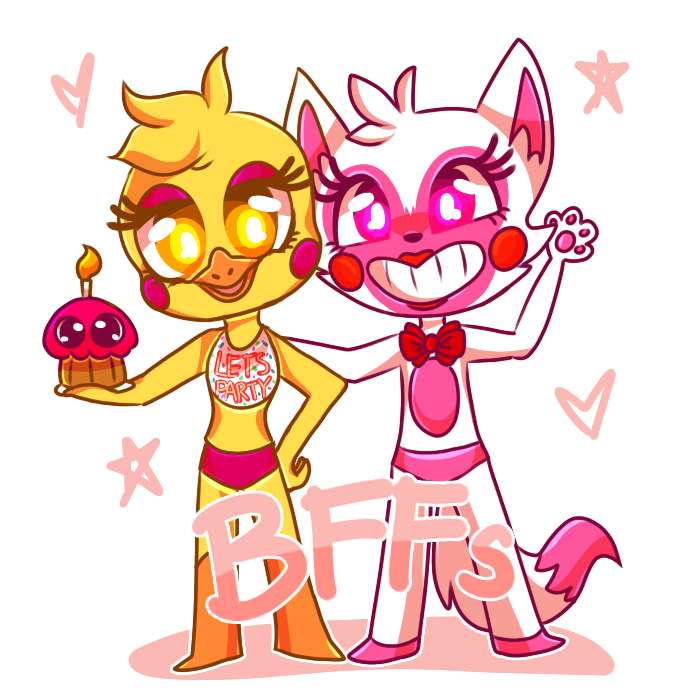 Mangle și Toy Chica puzzle online