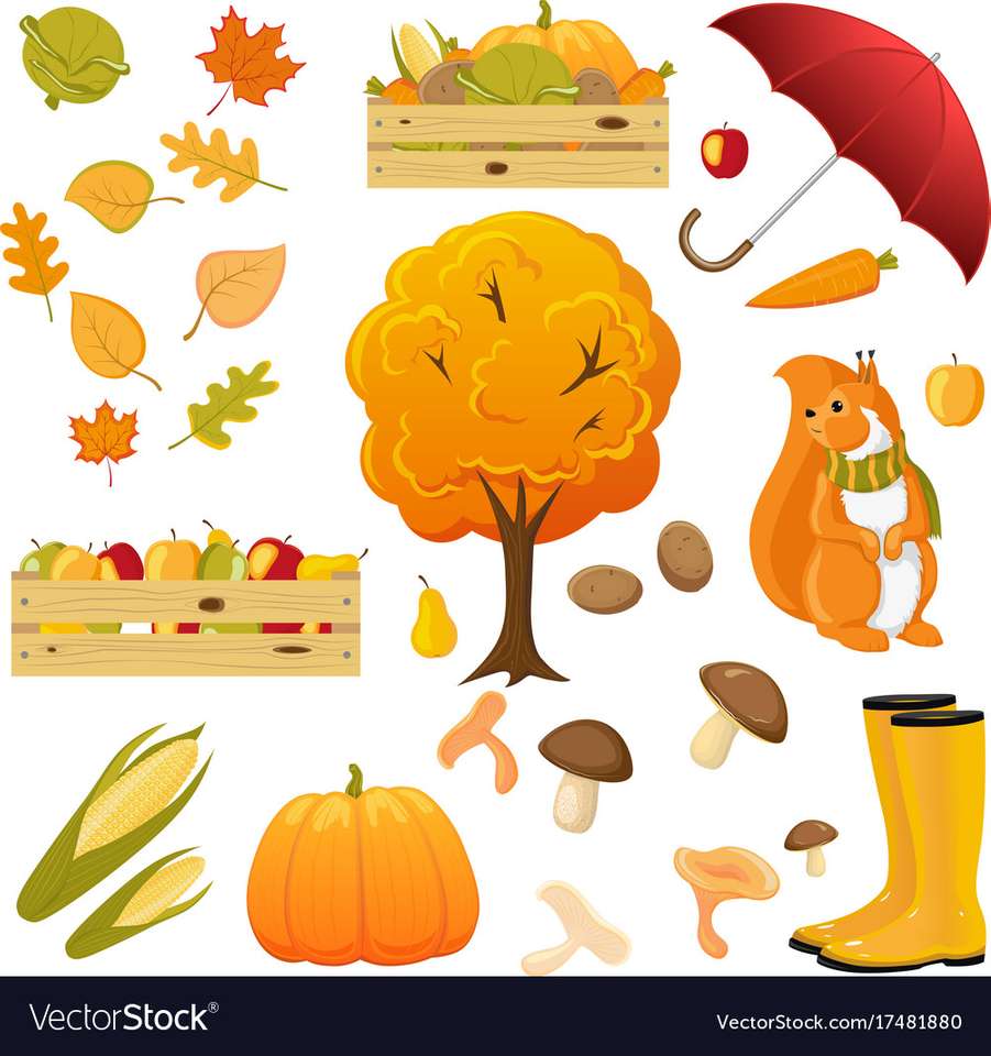 Imparare l'autunno sull'insegnante di orabi puzzle online