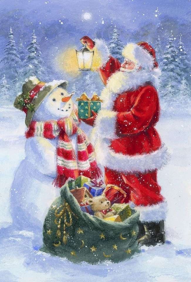 Дядо Коледа идва! онлайн пъзел