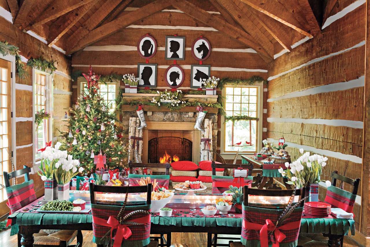 Коледна украса за маса онлайн пъзел