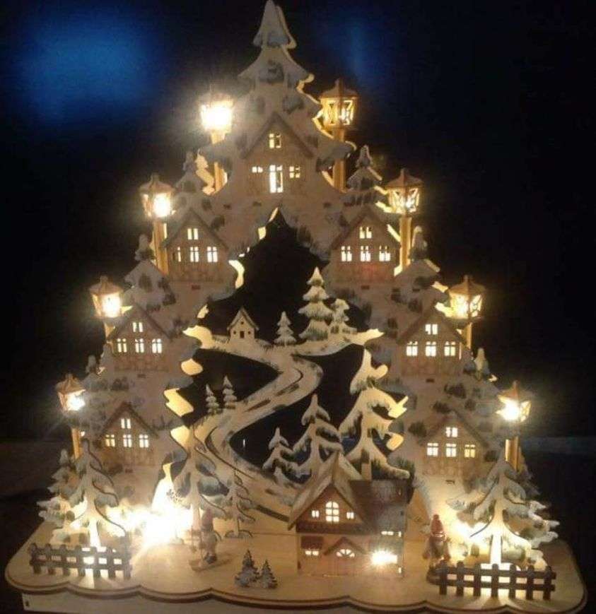 karácsonyi adventi fa kirakós online