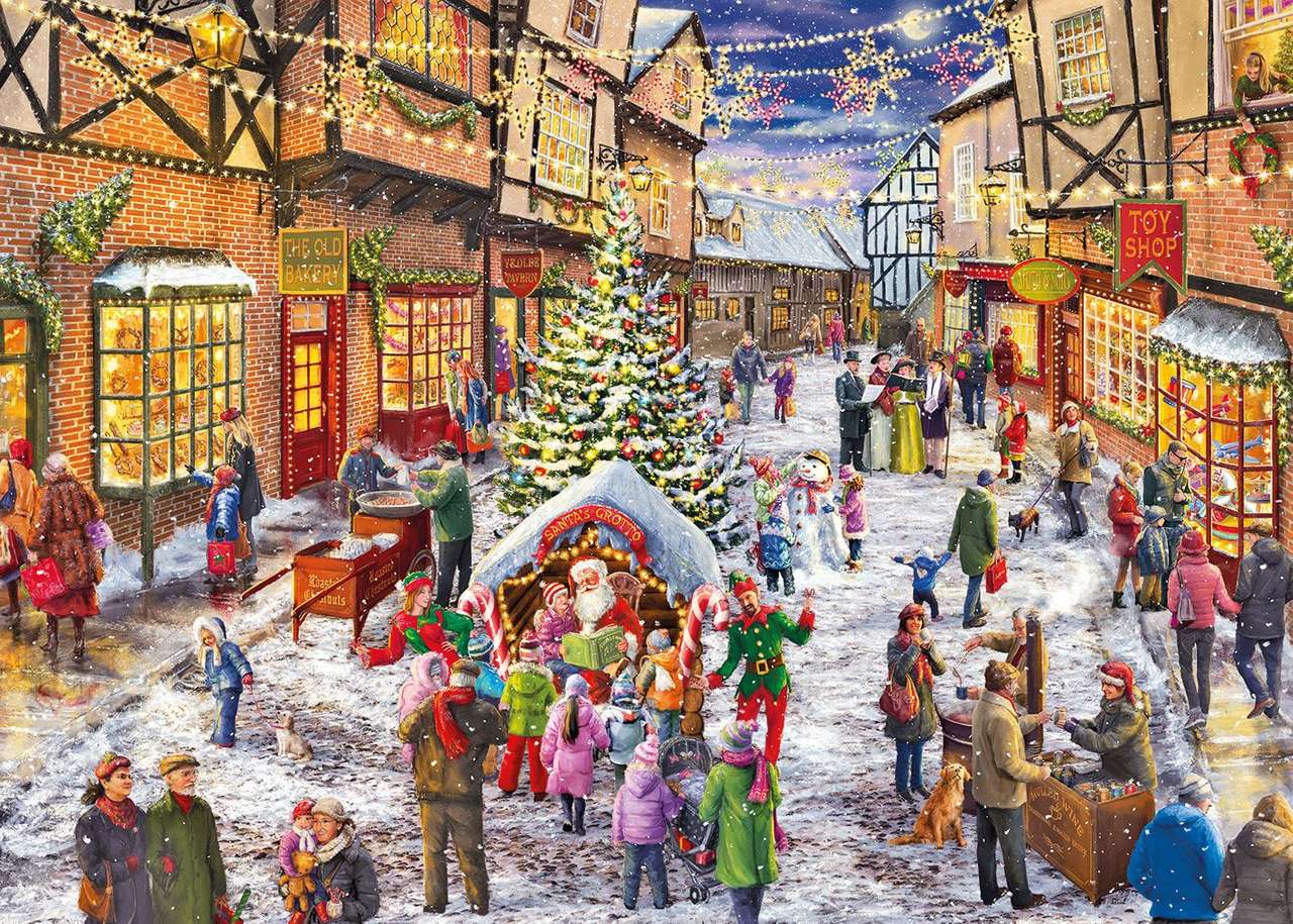 Crăciunul în oraș jigsaw puzzle online