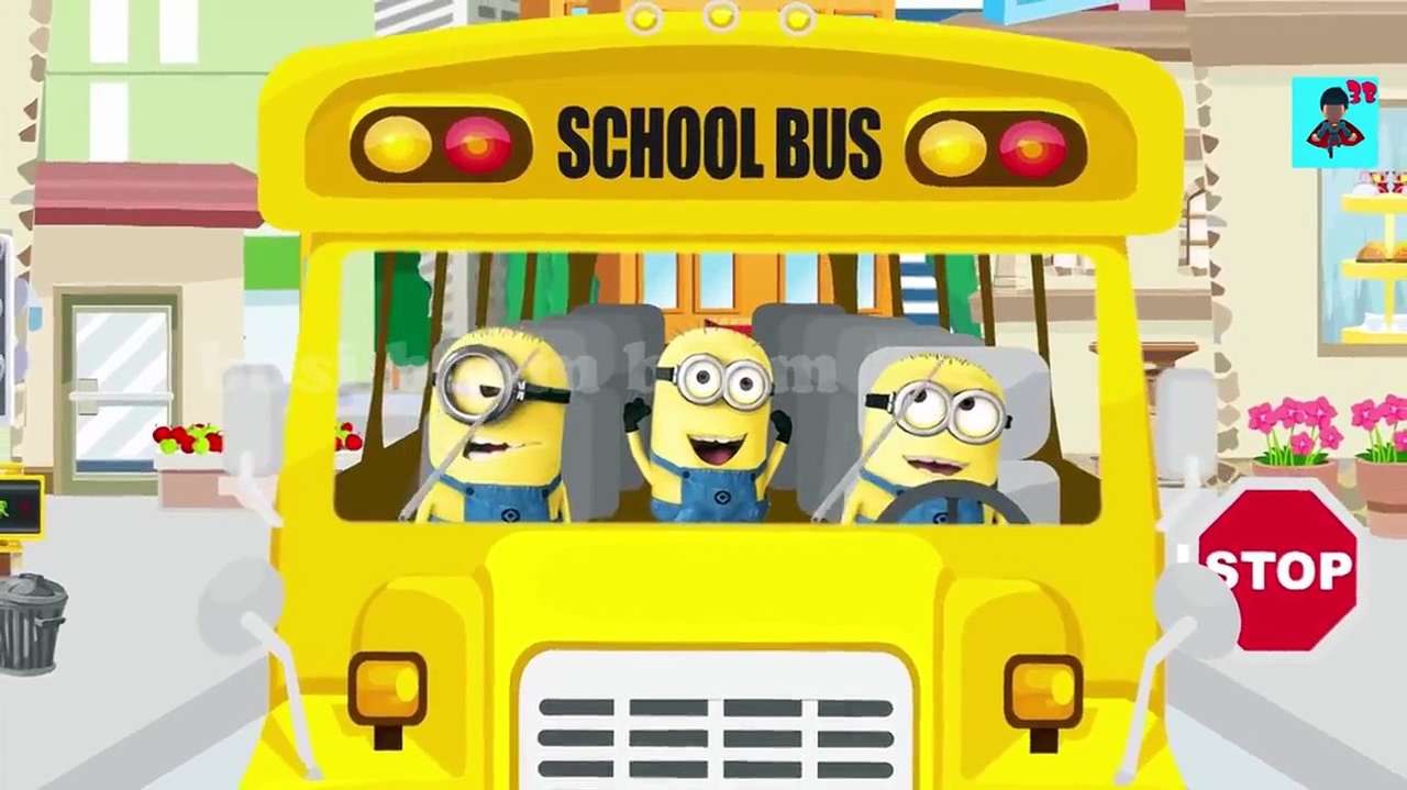 Σχολικό λεωφορείο Minion online παζλ