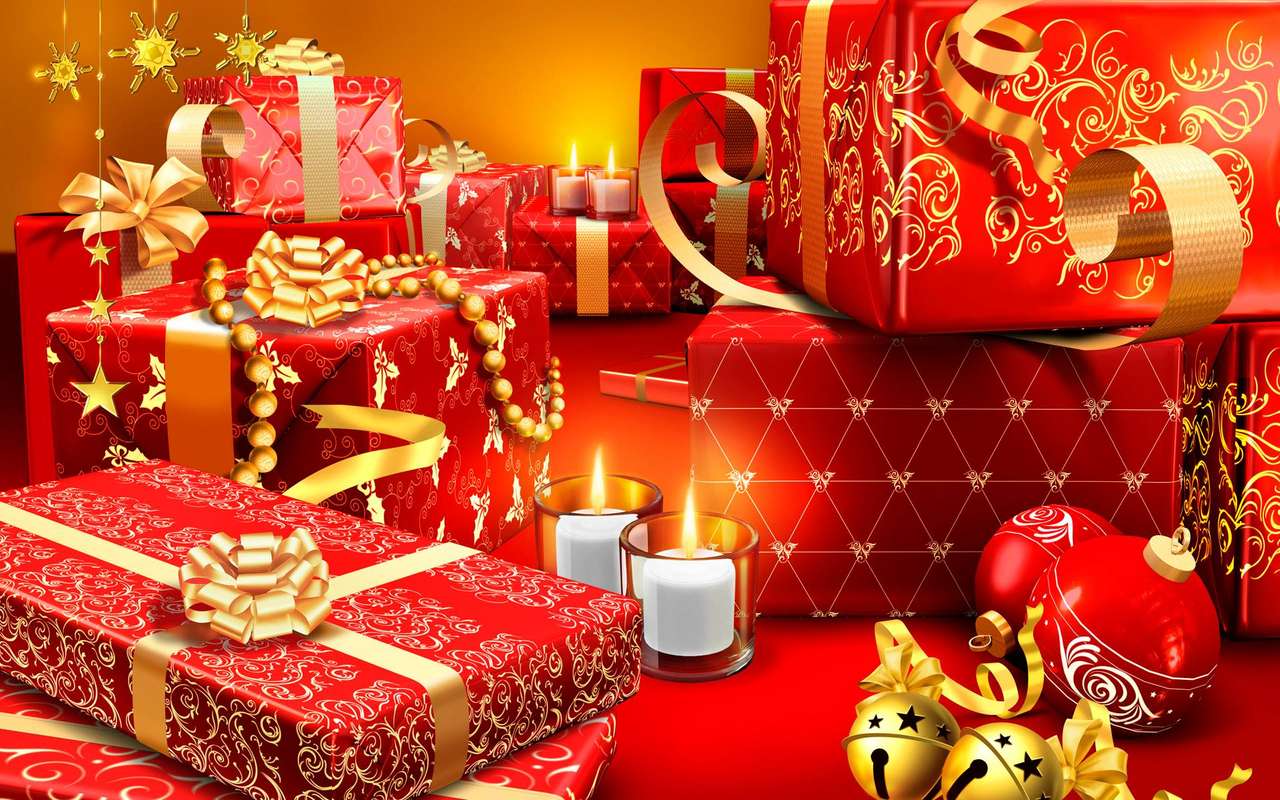 Коледни подаръци онлайн пъзел