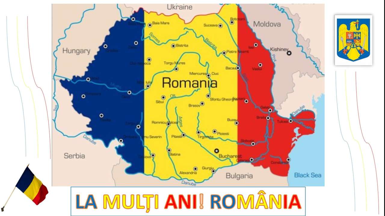 お誕生日おめでとうルーマニア！ オンラインパズル