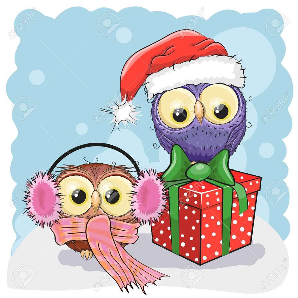 Owls at christmas online puzzle