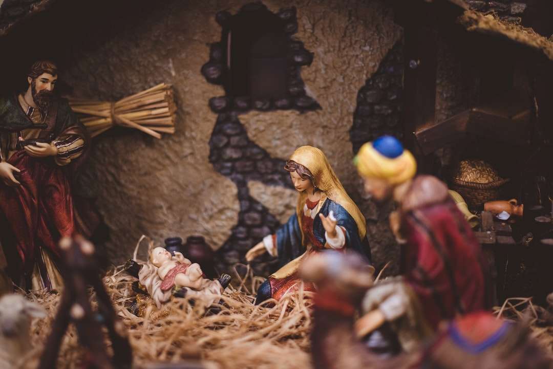 Fotografía en primer plano de la estatuilla de la Natividad rompecabezas en línea