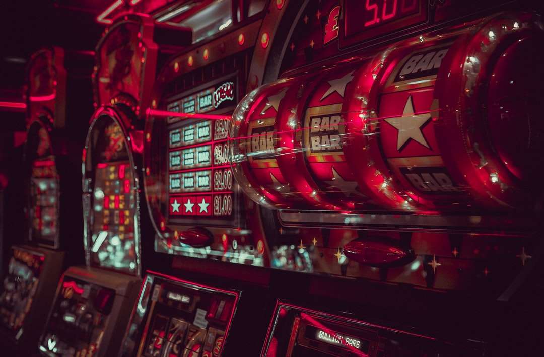 γκρο πλαν φωτογραφία τυχερού arcade με μπαρ, μπαρ και αστέρι online παζλ