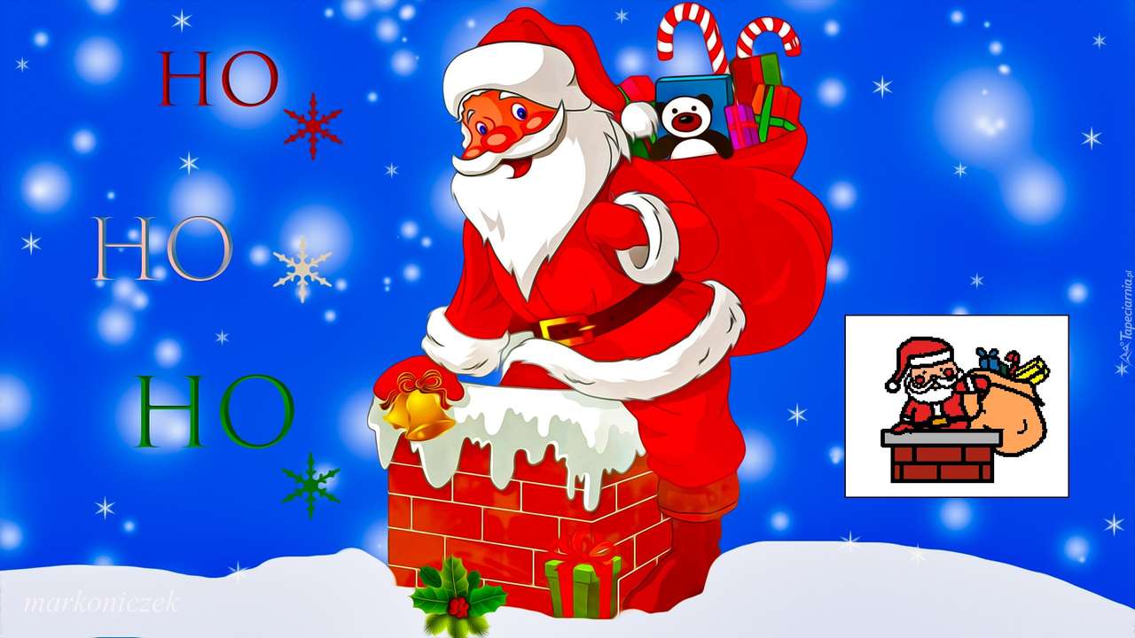 Babbo Natale nel camino, giorno di San Nicola puzzle online