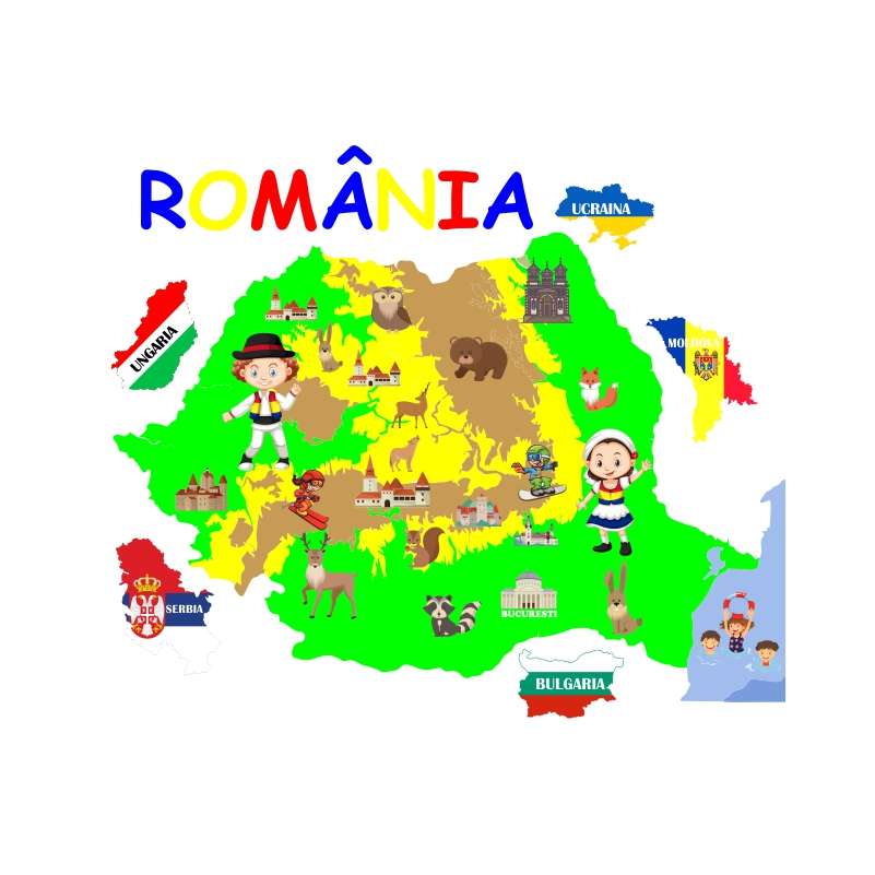 The Romanian map jigsaw puzzle online