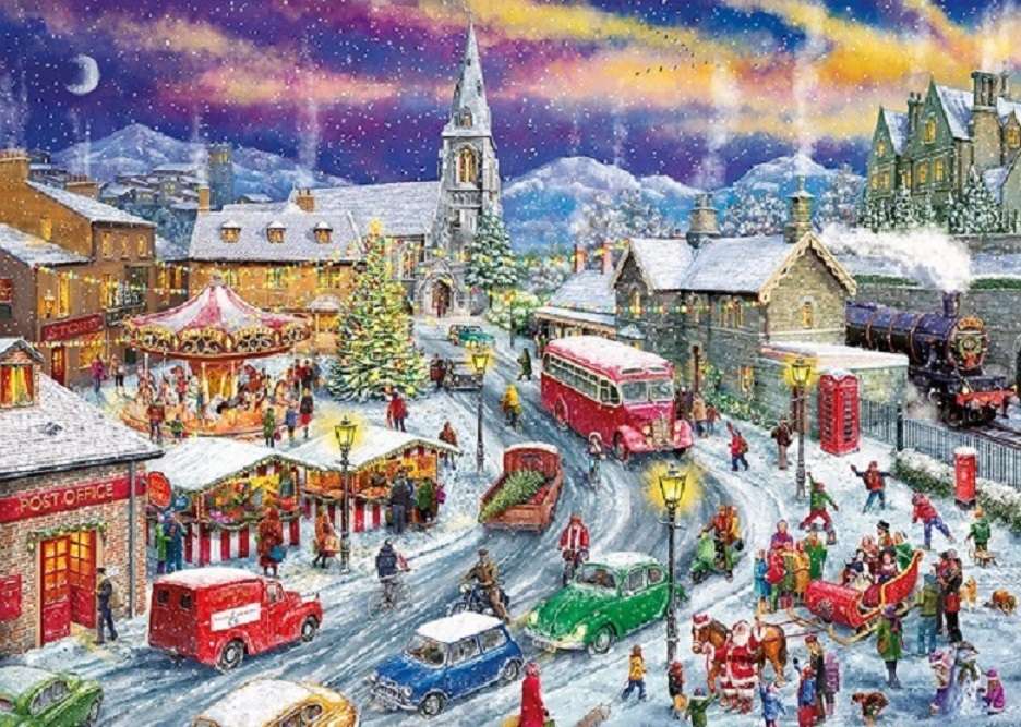 Natal nevado. puzzle online