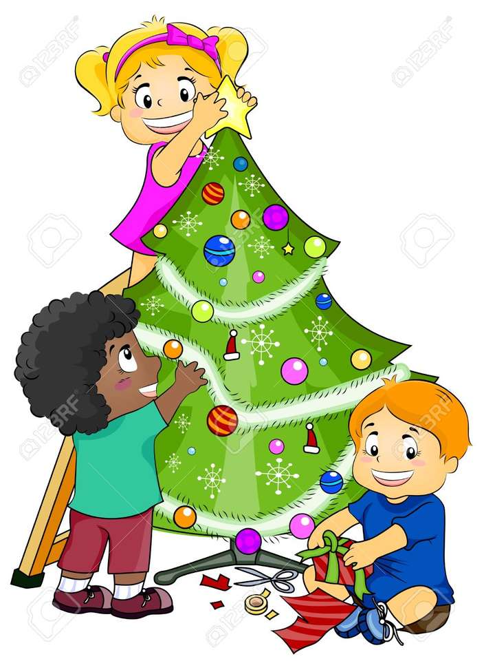 De prachtige kerstboom. legpuzzel online