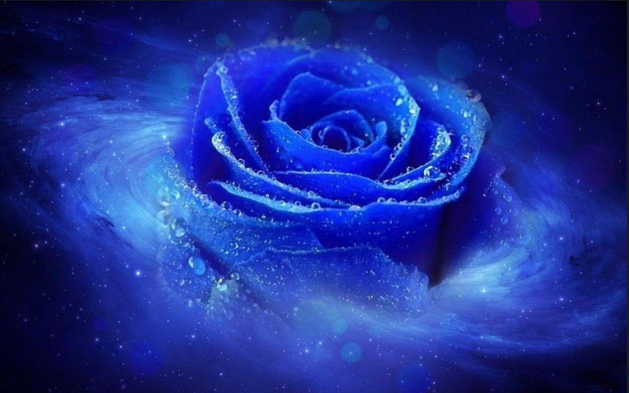 Пъзел от синя роза онлайн пъзел