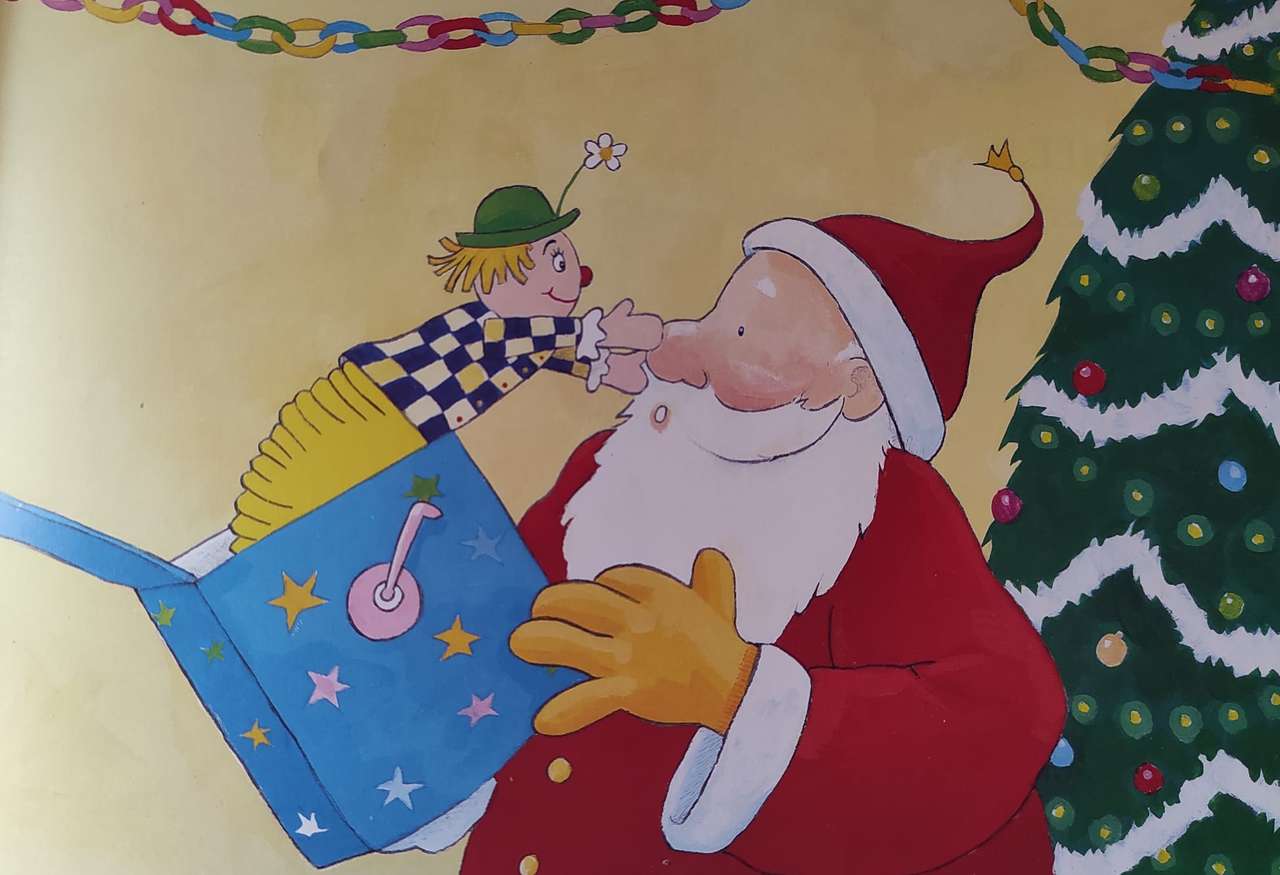 Père Noël avec le jack-in-the-box puzzle en ligne