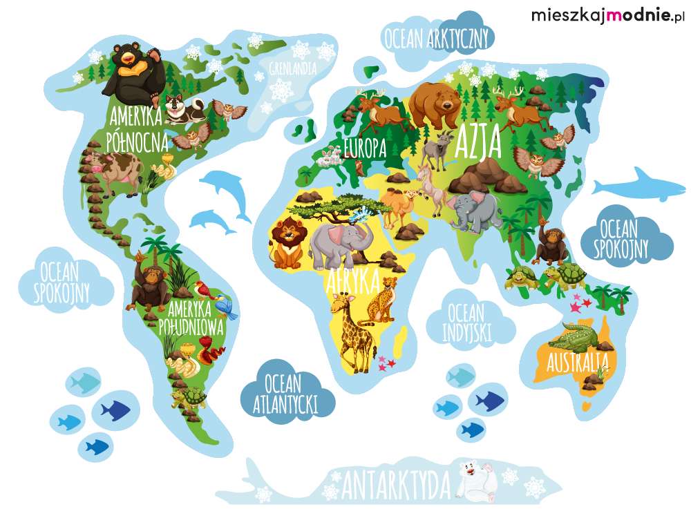 Mapa mundial quebra-cabeças online
