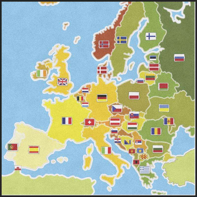 kaart van Europa legpuzzel online