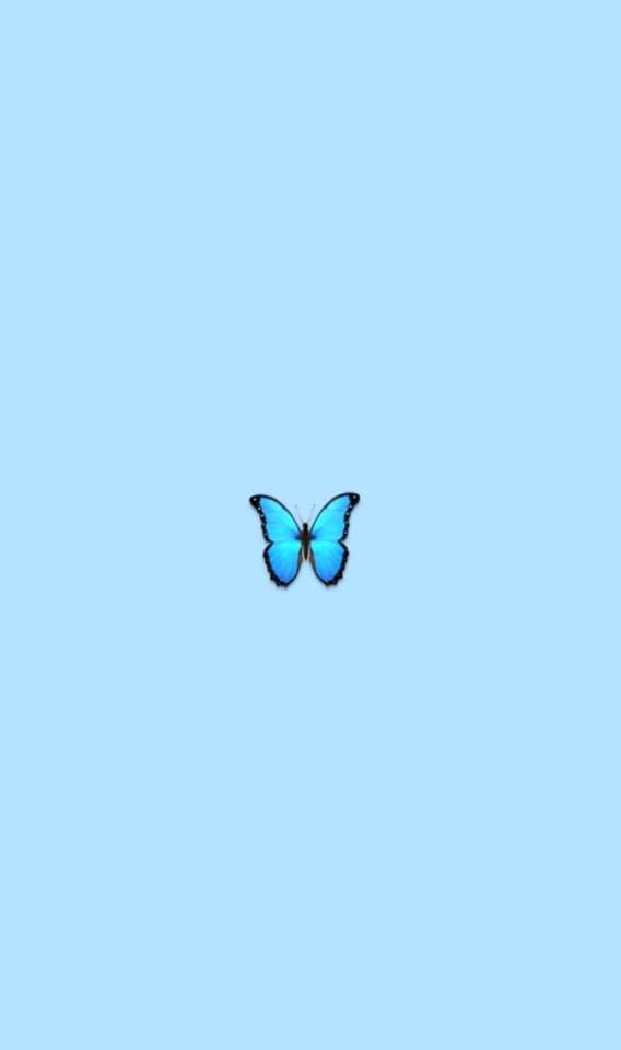 μπλε πεταλούδα και μπλε φόντο που δημιουργήθηκε από εμένα online παζλ