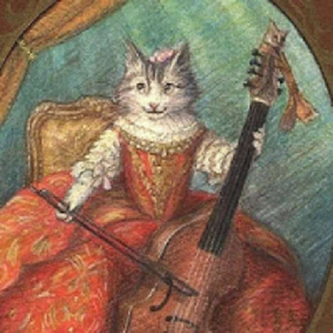 Βιολιστής γατάκι παζλ online