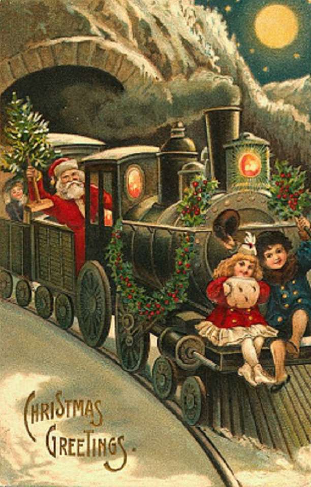 Різдвяний потяг онлайн пазл