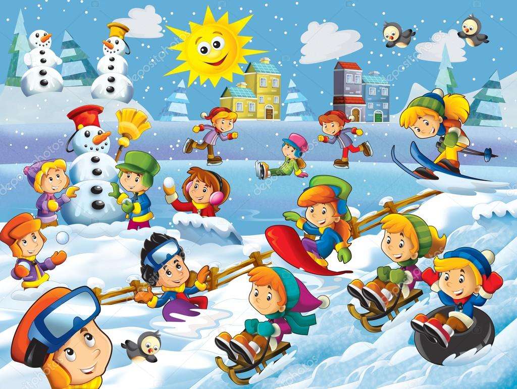 Children's games in winter online puzzle