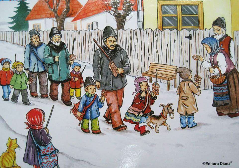 Obiceiuri și tradiții de iarnă-Colindatul online puzzle