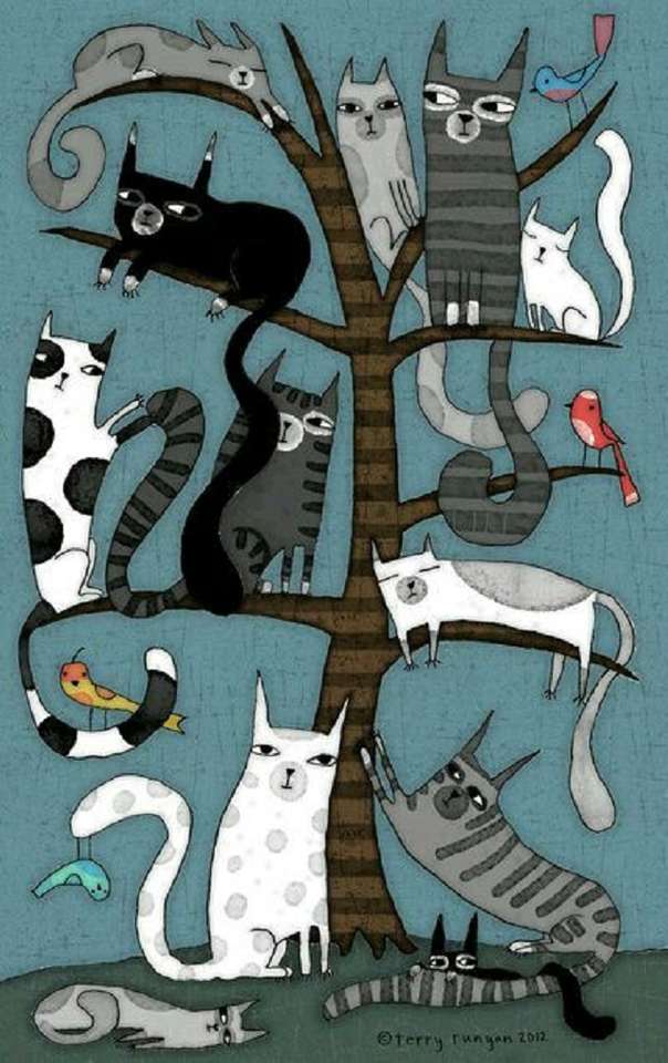 Кошачье дерево онлайн-пазл